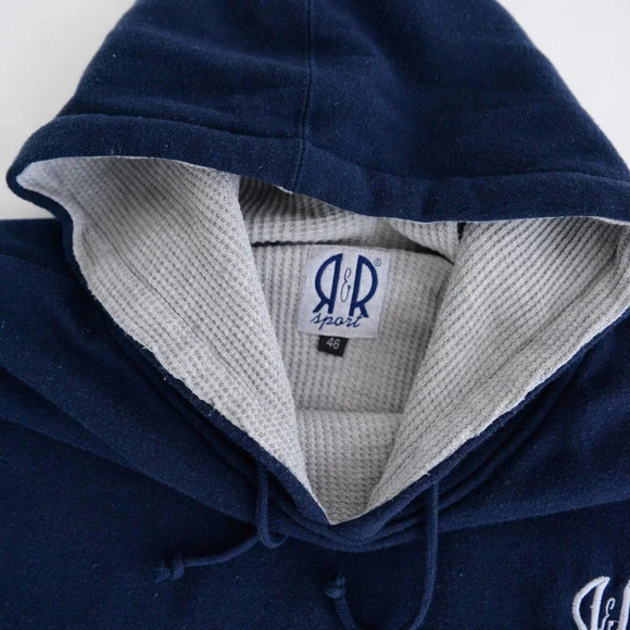 Vintage R&R Sport Navy Hoodie Bunny Hug w/ Waffle Lining Size 46 - Picture 6 of 12